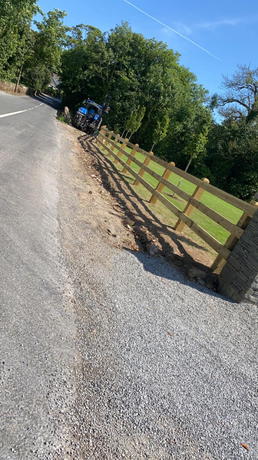 Fencing and posts for a house