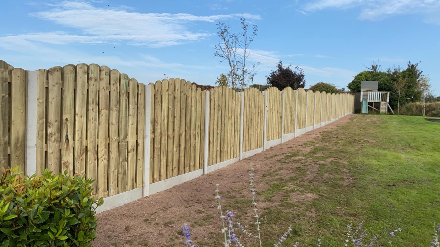 Modern fencing for a back garden